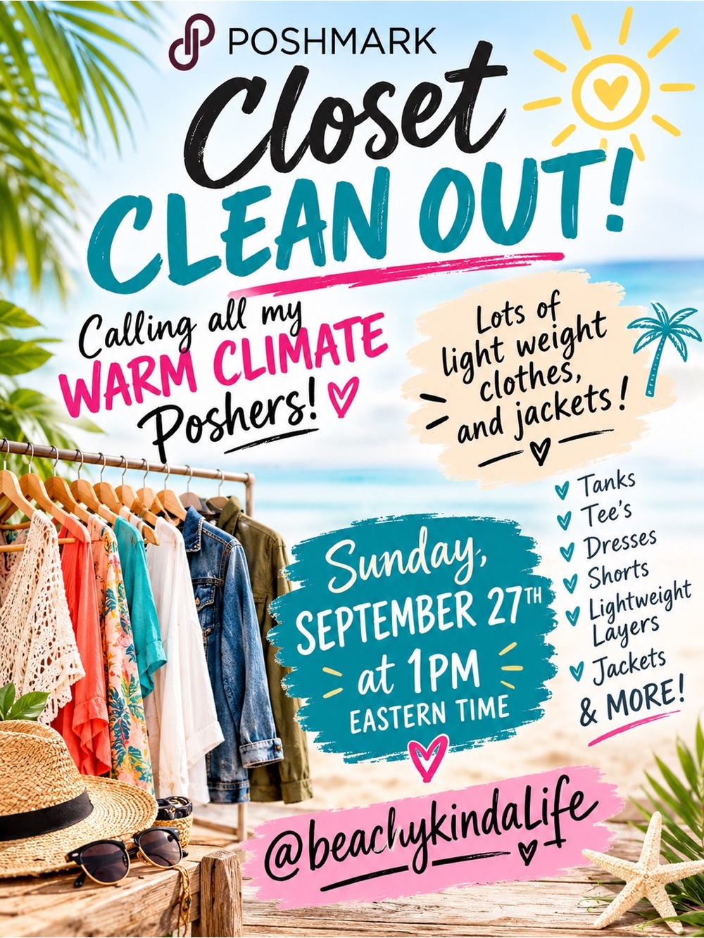 Closet Clean Out Graphic - Beachy Tropical Promo
